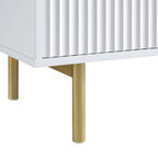 Ridged TV Media Unit, Matte White