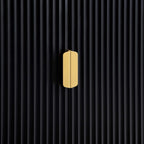Ridged Highboard Storage Cabinet, Matte Black