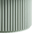Round Oak Pedestal Coffee Table, Sage Green
