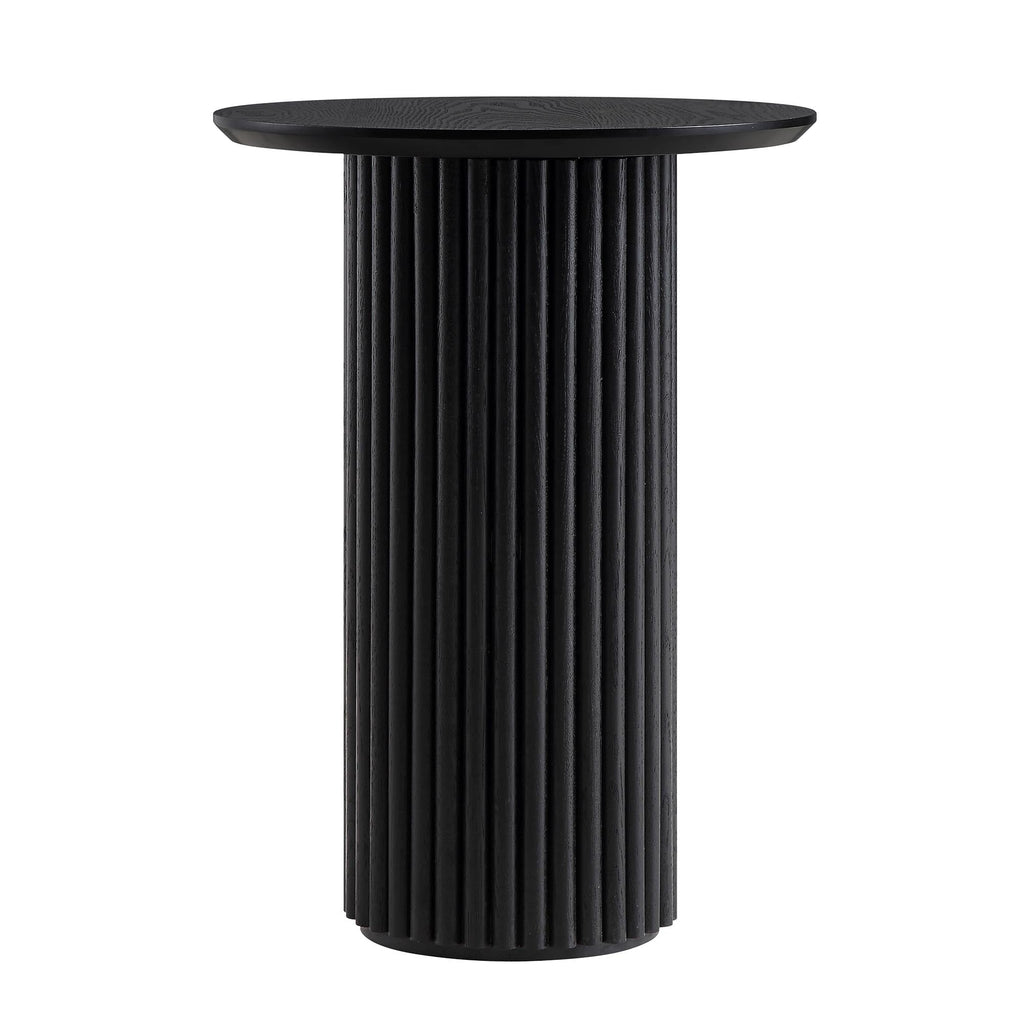 31.5" Black Elm Roulette Coffee Table with Double Storage, Rotating Top & Brushed Brass Legs