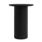 31.5" Black Elm Roulette Coffee Table with Double Storage, Rotating Top & Brushed Brass Legs
