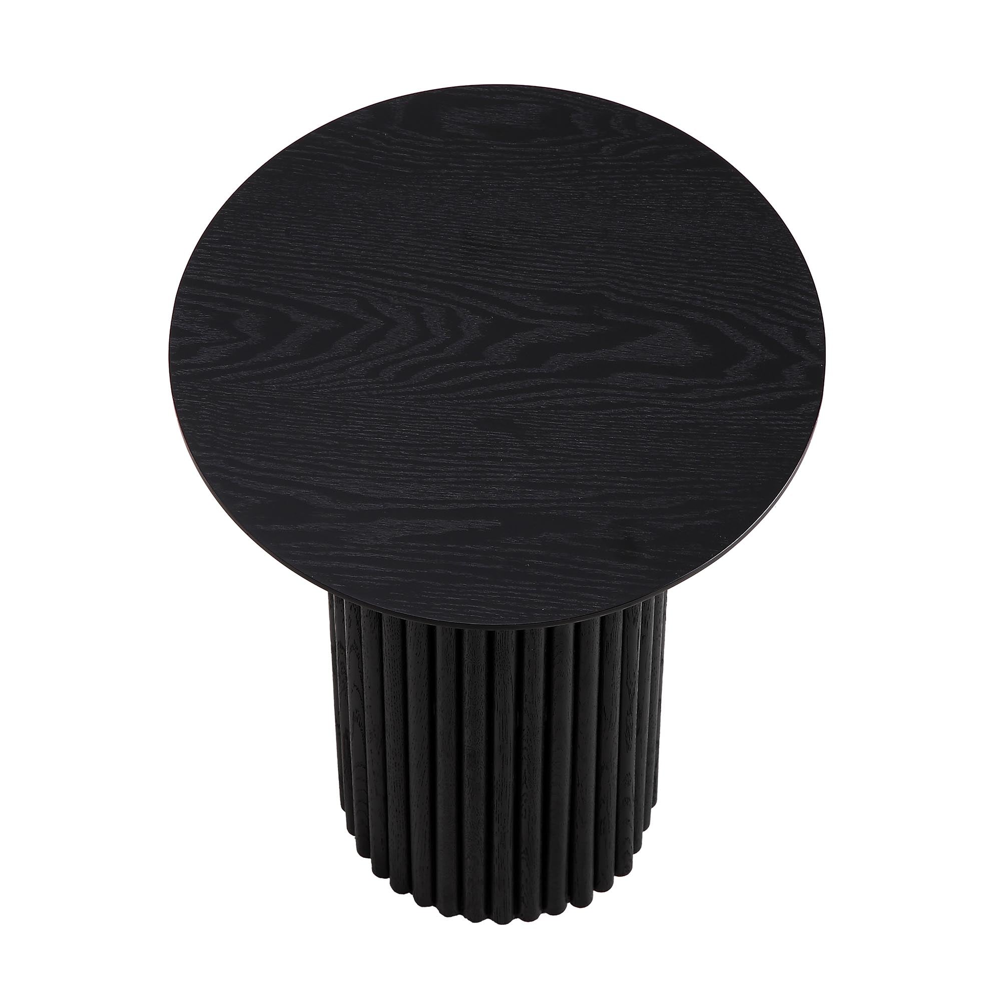 31.5" Black Elm Roulette Coffee Table with Double Storage, Rotating Top & Brushed Brass Legs