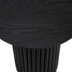 31.5" Black Elm Roulette Coffee Table with Double Storage, Rotating Top & Brushed Brass Legs