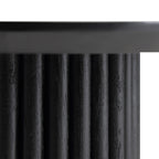 31.5" Black Elm Roulette Coffee Table with Double Storage, Rotating Top & Brushed Brass Legs