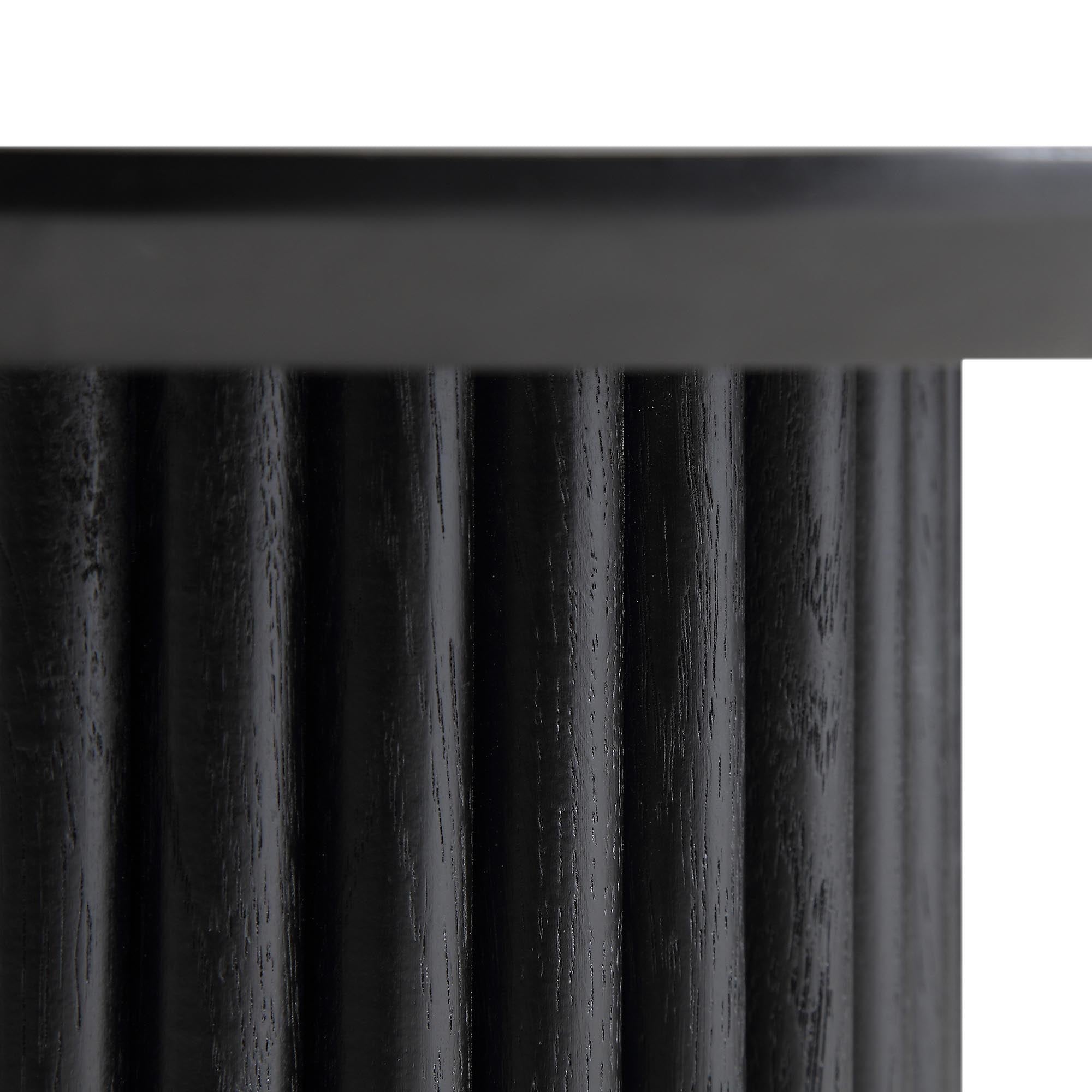 31.5" Black Elm Roulette Coffee Table with Double Storage, Rotating Top & Brushed Brass Legs