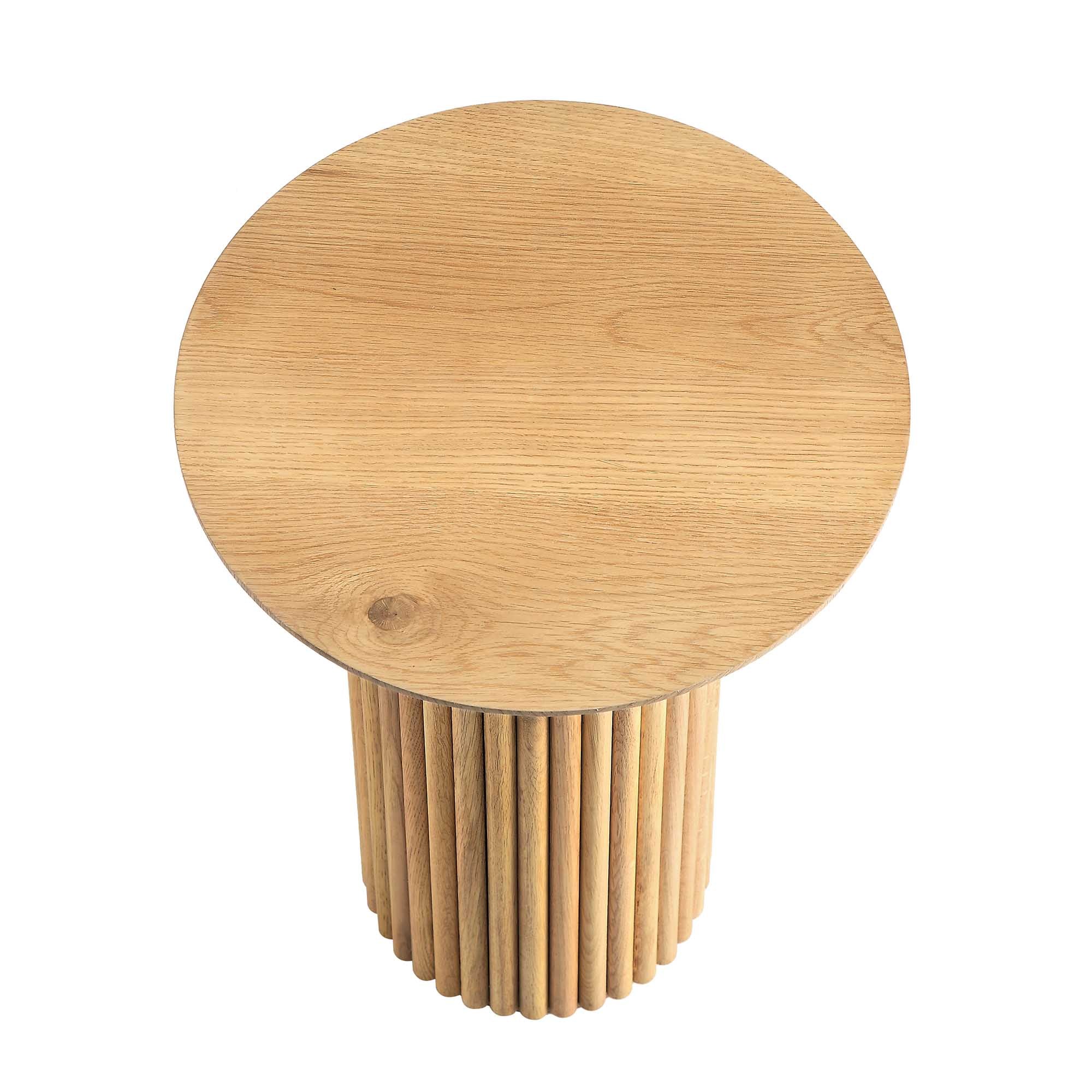 Oak Round Side Table, Oak