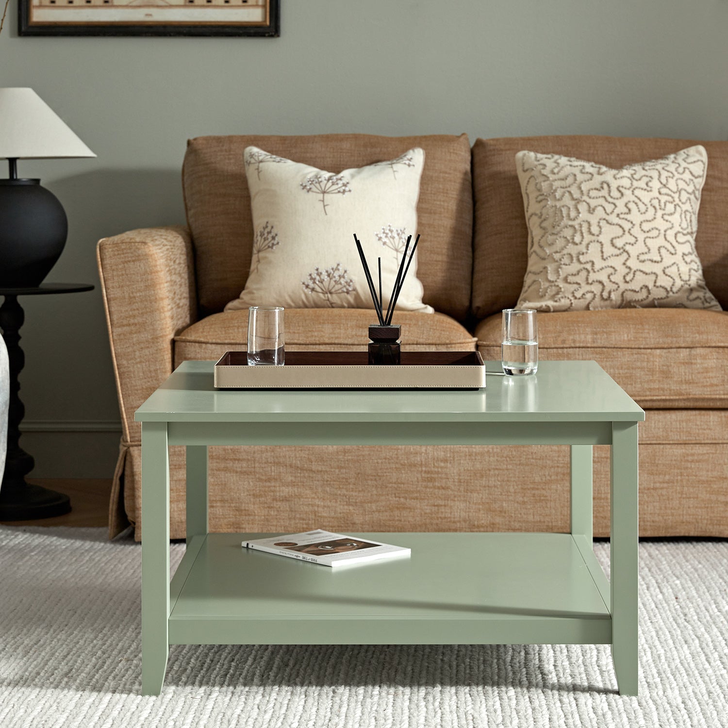 32 Square Coffee Table, Desert Sage