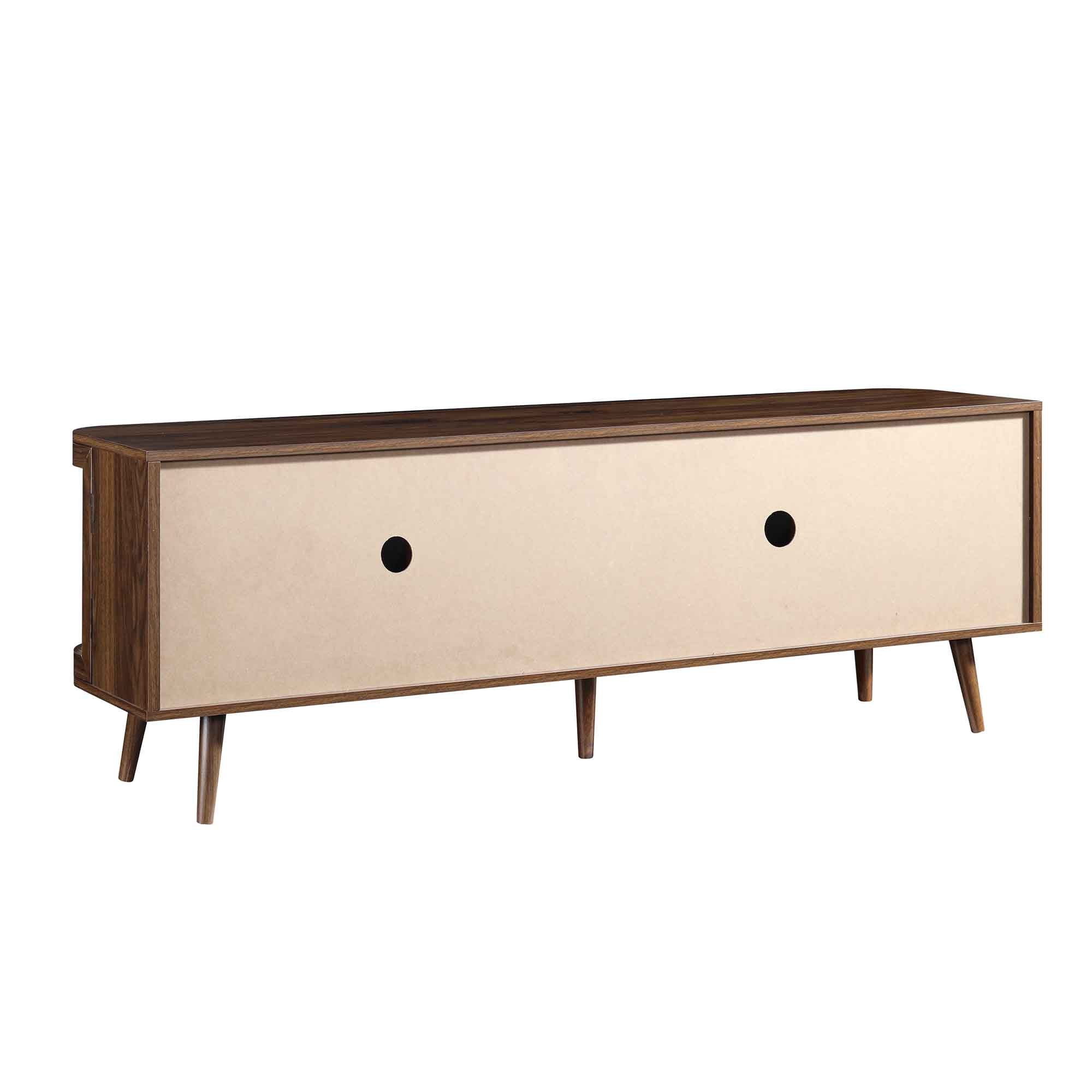 Curved Rattan 63 Wide TV Unit, Walnut