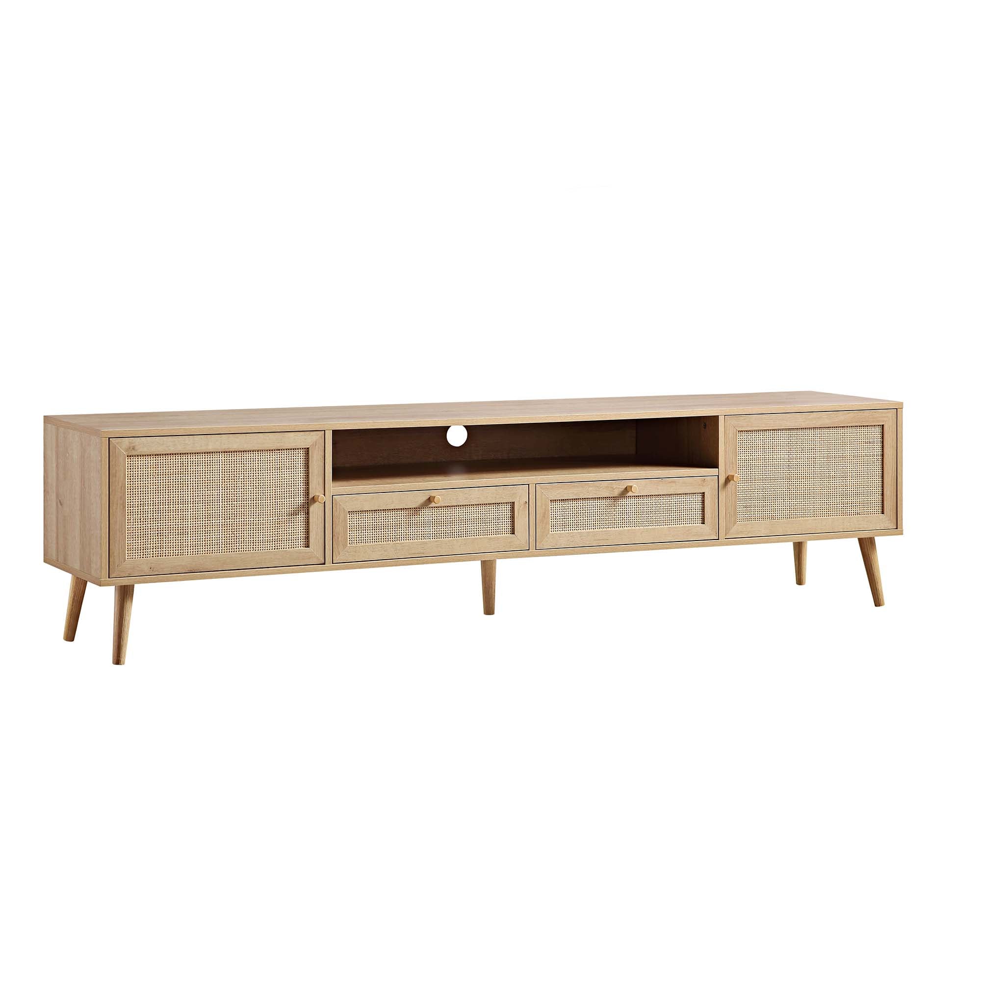 Woven Rattan 79in. Wide TV Unit, Natural