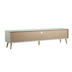 Woven Rattan 79in. Wide TV Unit, Mint