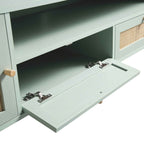 Woven Rattan 79in. Wide TV Unit, Mint