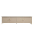 70.9" Wide Deep Greige Media Console with 2 Cupboards & Cable Management, Modern TV Stand for Living Room