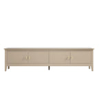 70.9" Wide Deep Greige Media Console with 2 Cupboards & Cable Management, Modern TV Stand for Living Room