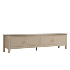 70.9" Wide Deep Greige Media Console with 2 Cupboards & Cable Management, Modern TV Stand for Living Room