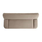 Mink Velvet 2-Seater Sofa Bed Converts to 35" Wide Bed, Adjustable Backrest & Arms, Medieval Style Design