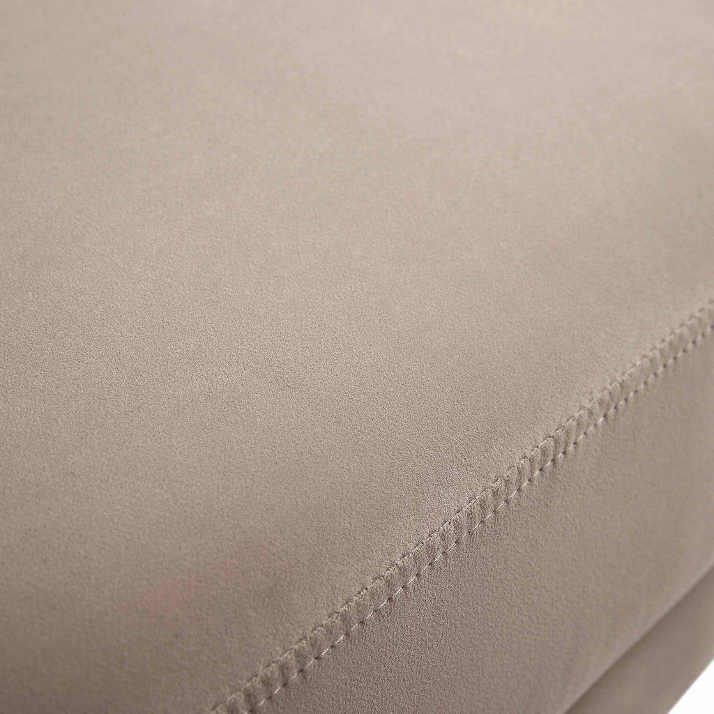 Mink Velvet 2-Seater Sofa Bed Converts to 35" Wide Bed, Adjustable Backrest & Arms, Medieval Style Design