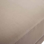 Mink Velvet 2-Seater Sofa Bed Converts to 35" Wide Bed, Adjustable Backrest & Arms, Medieval Style Design