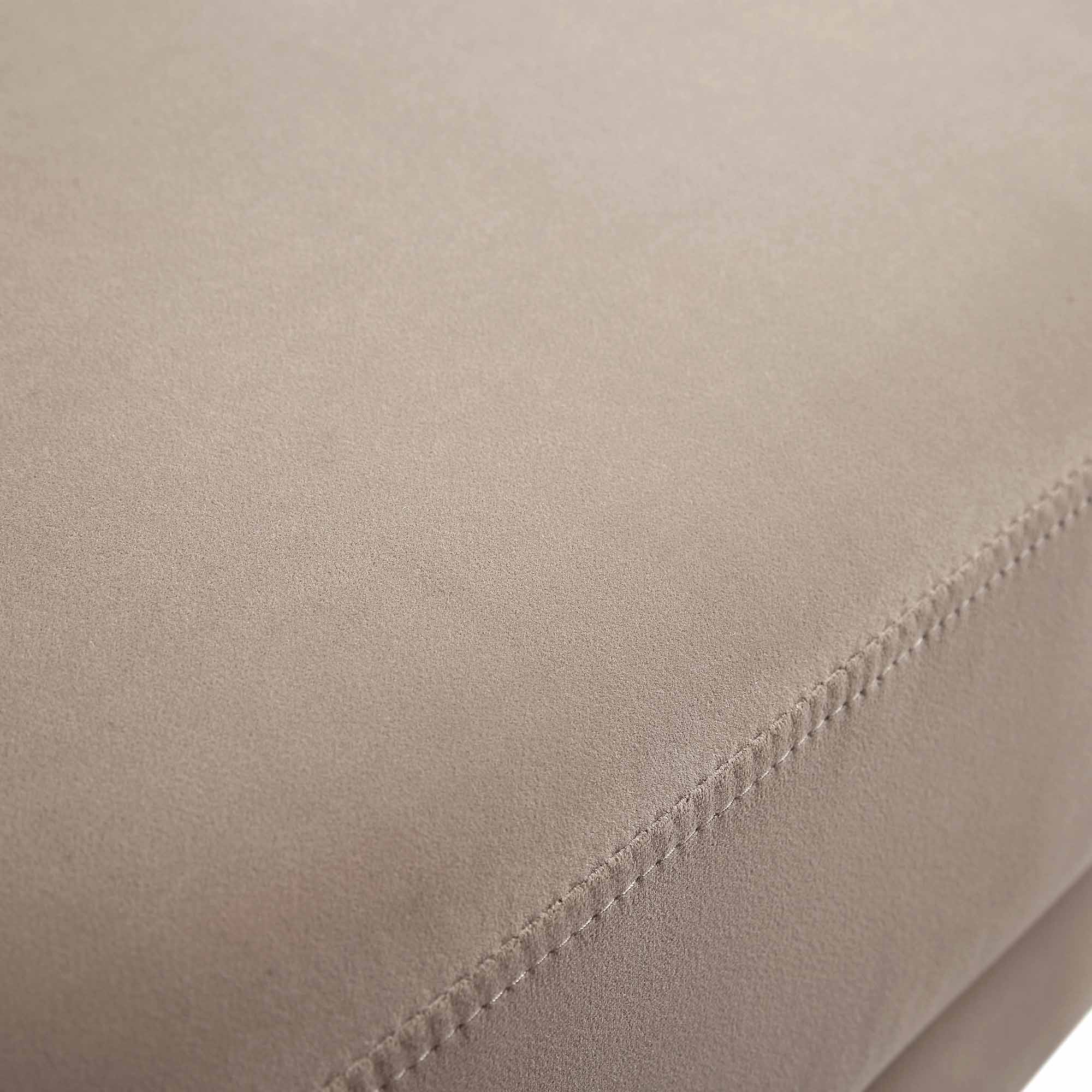 Mink Velvet 2-Seater Sofa Bed Converts to 35" Wide Bed, Adjustable Backrest & Arms, Medieval Style Design