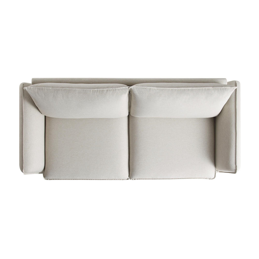 Oatmeal Fabric Sofa, 3-Seater