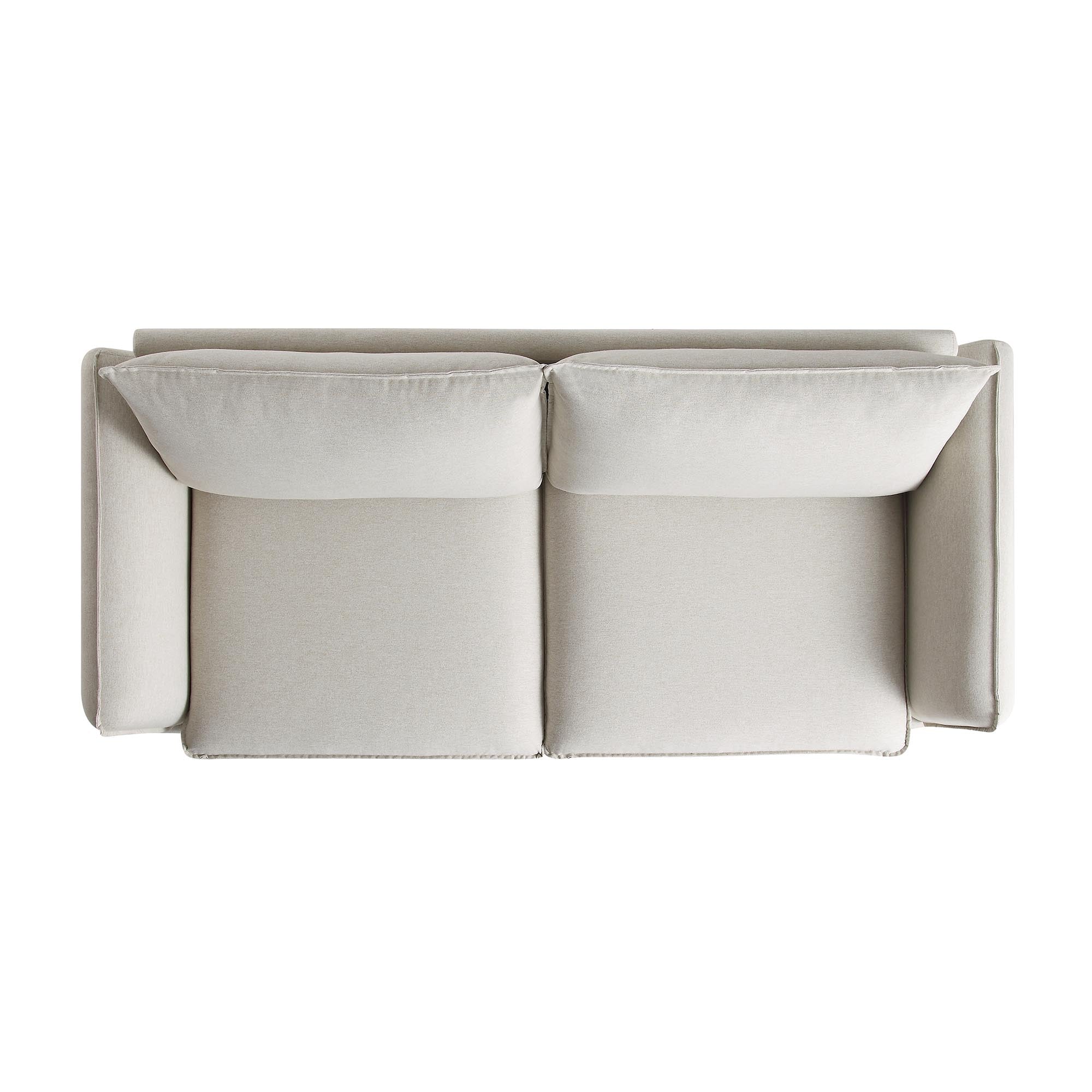 Oatmeal Fabric Sofa, 3-Seater