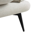 Oatmeal Fabric Sofa, 3-Seater