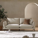 Oatmeal Fabric Sofa, 3-Seater