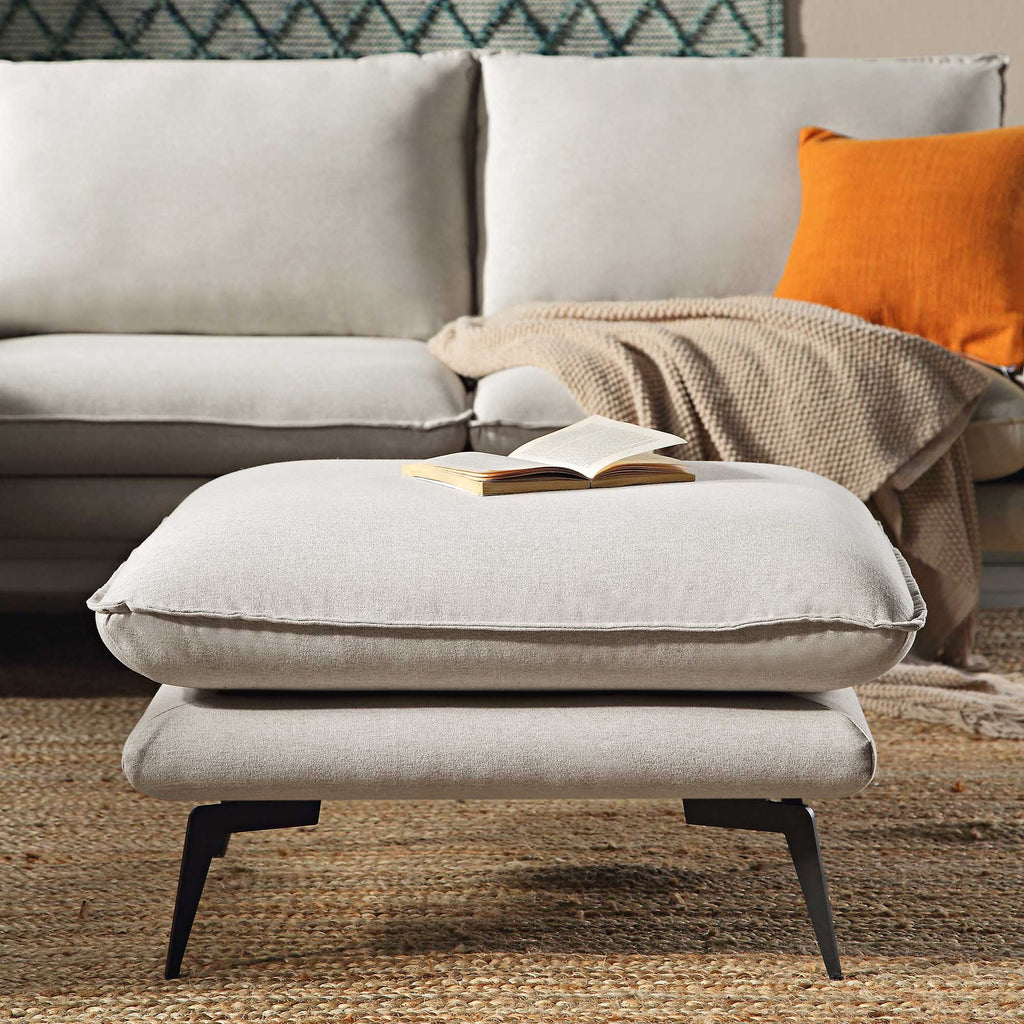 Oatmeal Fabric Footstool