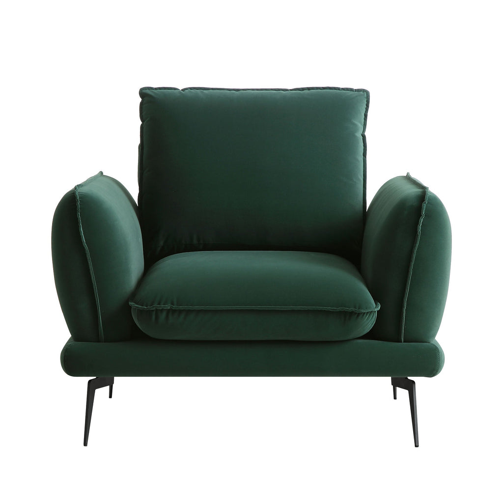 Forest Green Velvet Armchair