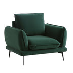 Forest Green Velvet Armchair