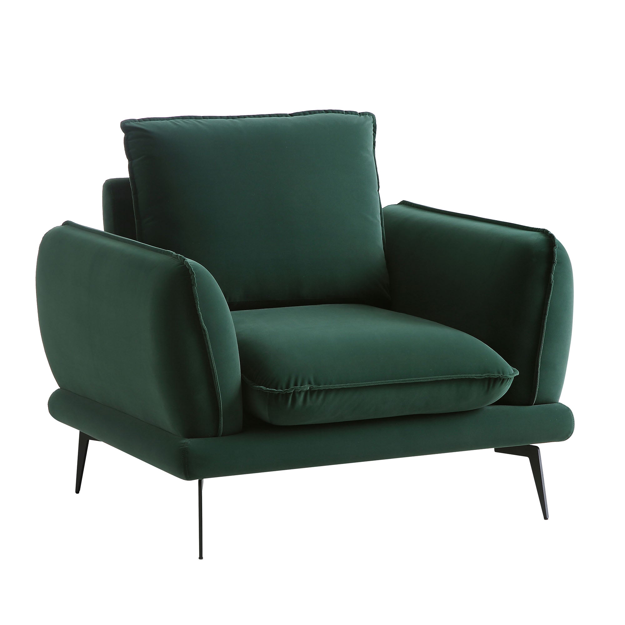 Forest Green Velvet Armchair
