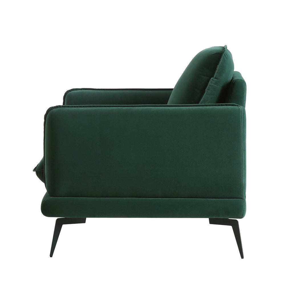 Forest Green Velvet Armchair