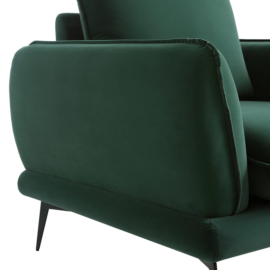 Forest Green Velvet Armchair