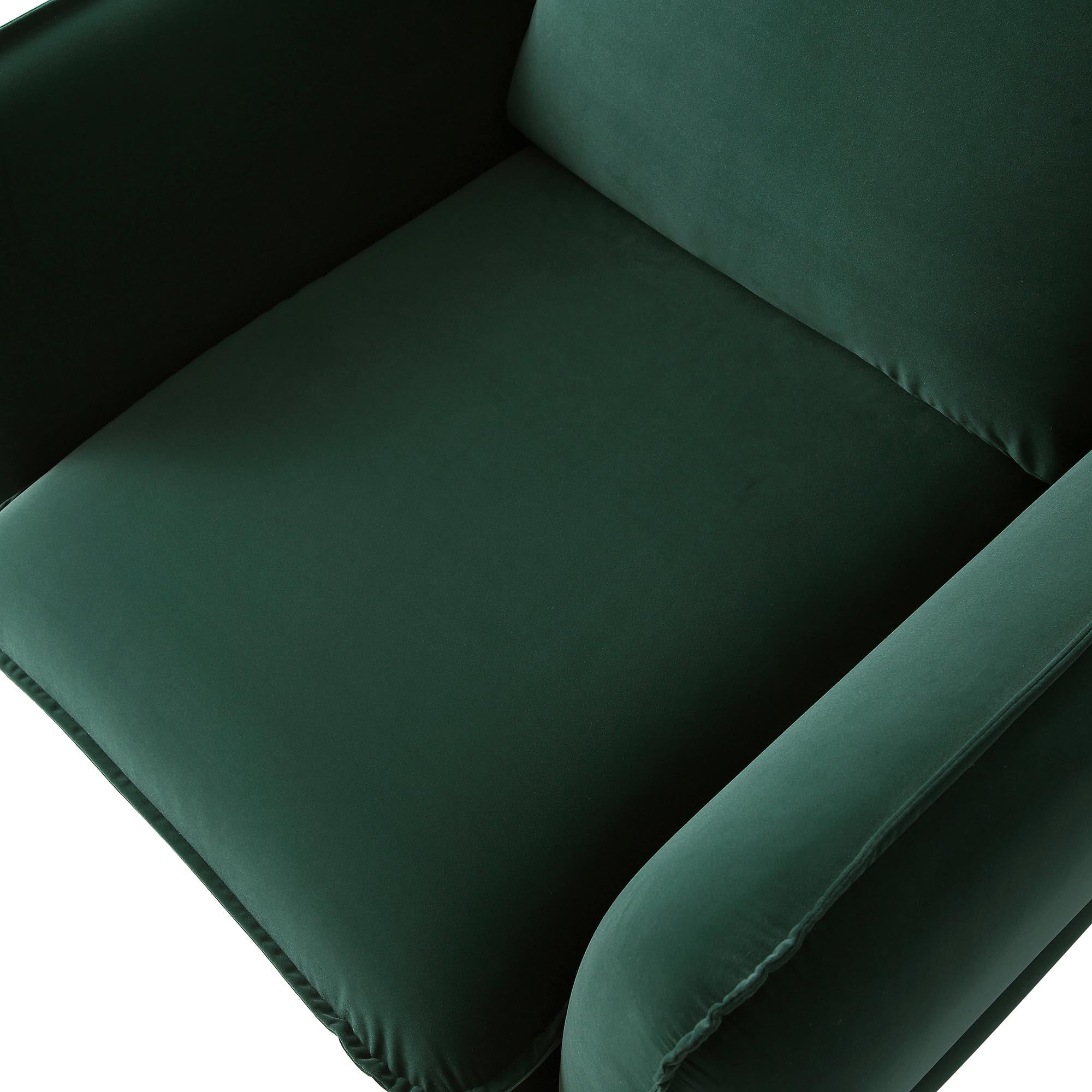 Forest Green Velvet Armchair