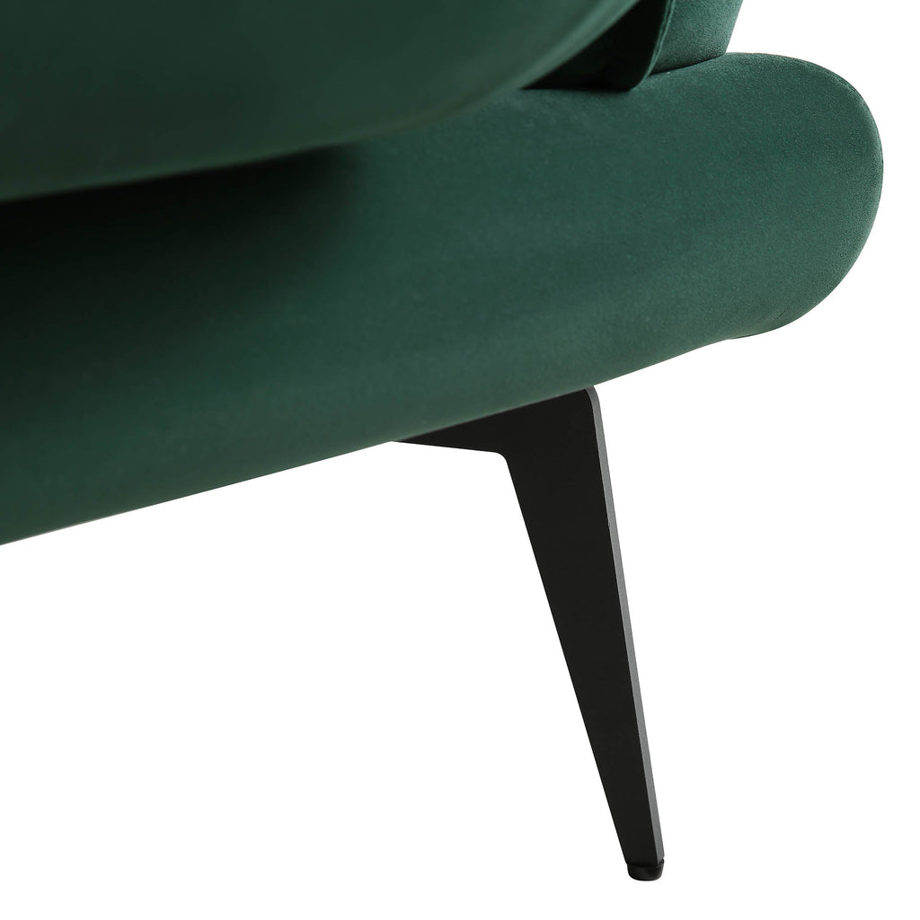 Forest Green Velvet Armchair