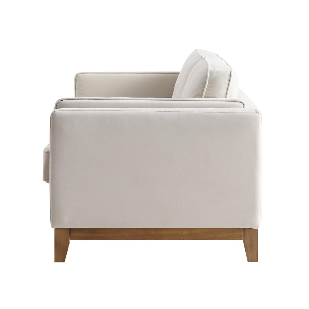 Champagne Velvet Sofa, 2-Seater