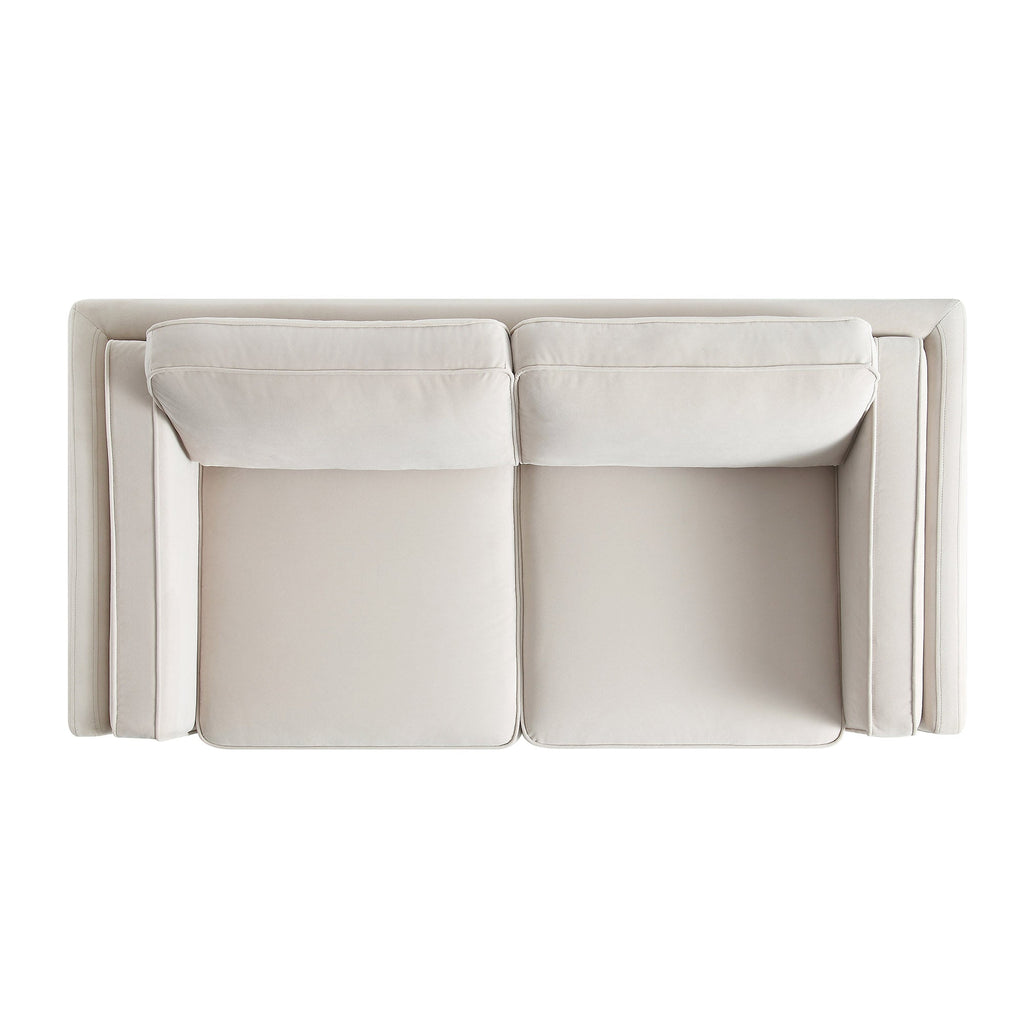 Champagne Velvet Sofa, 2-Seater