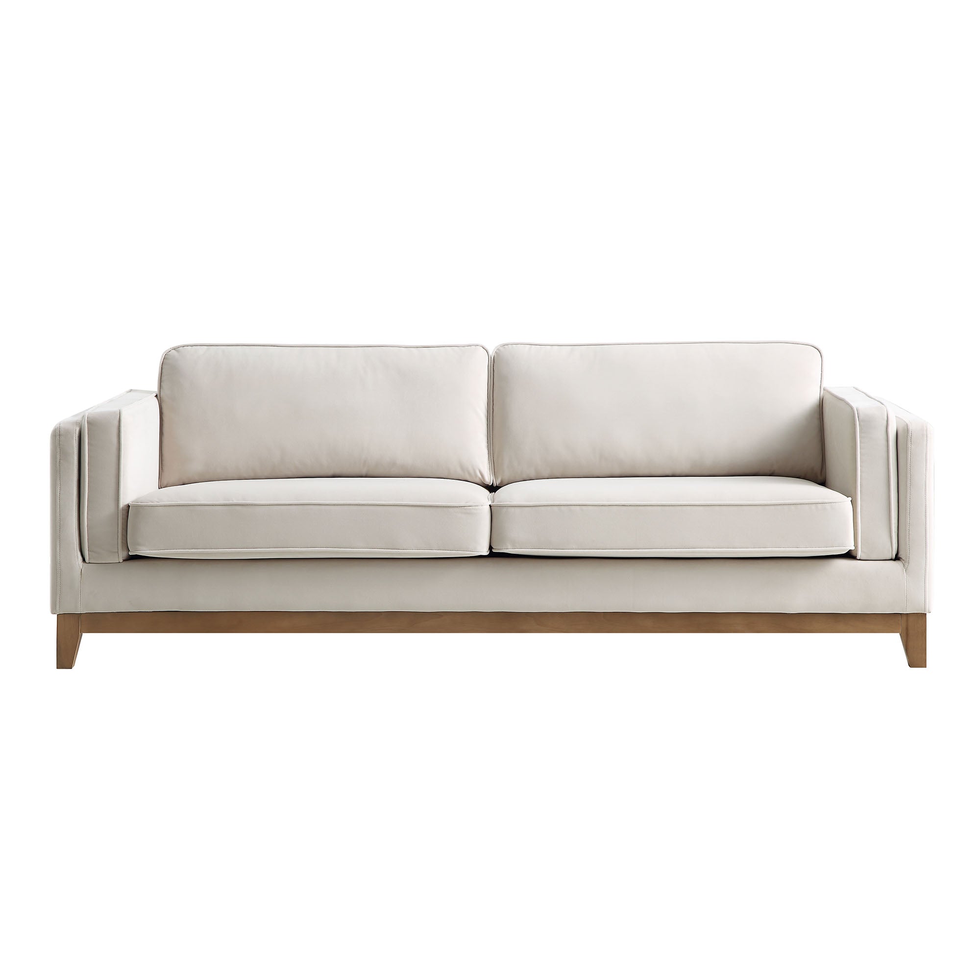 Champagne Velvet Sofa, 3-Seater