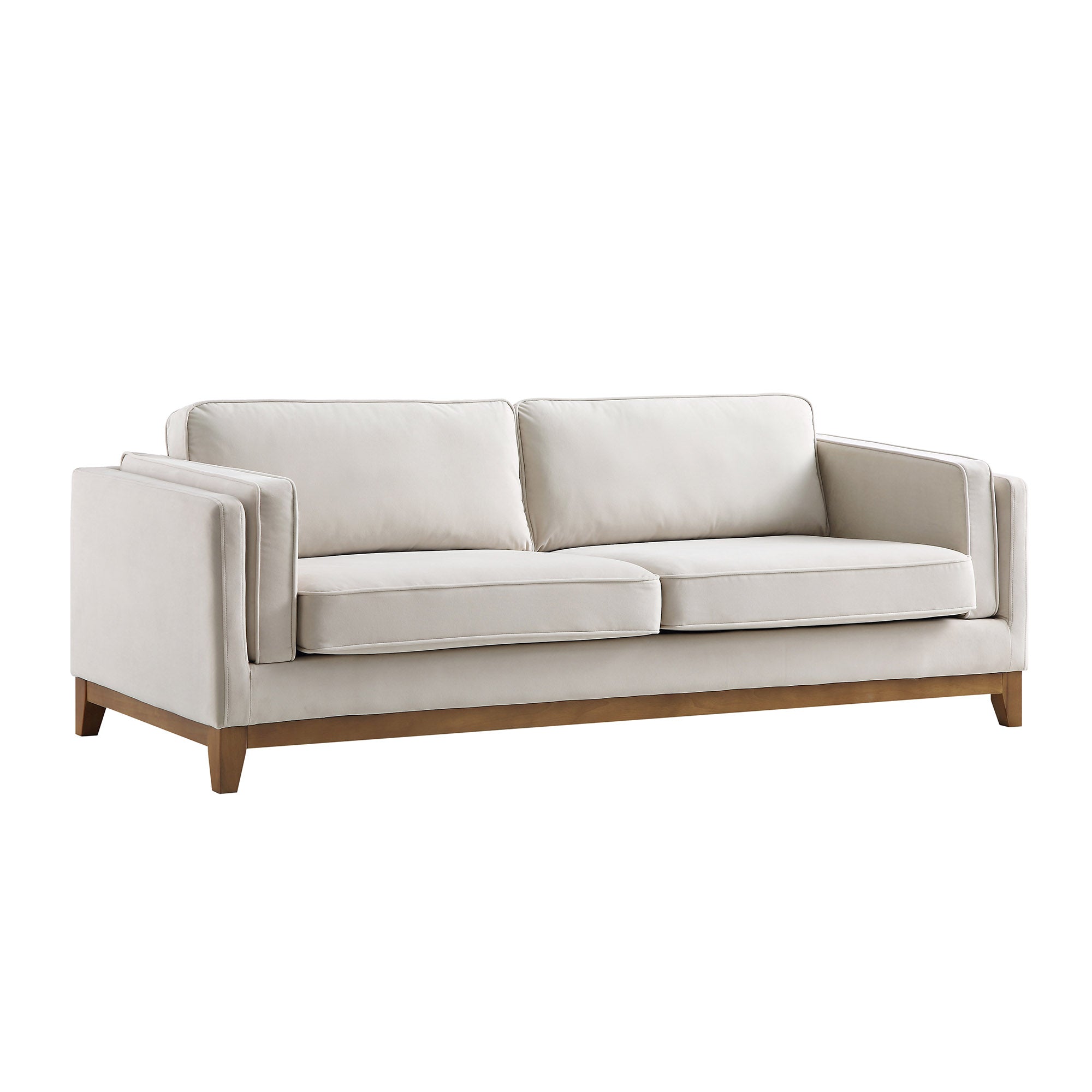 Champagne Velvet Sofa, 3-Seater