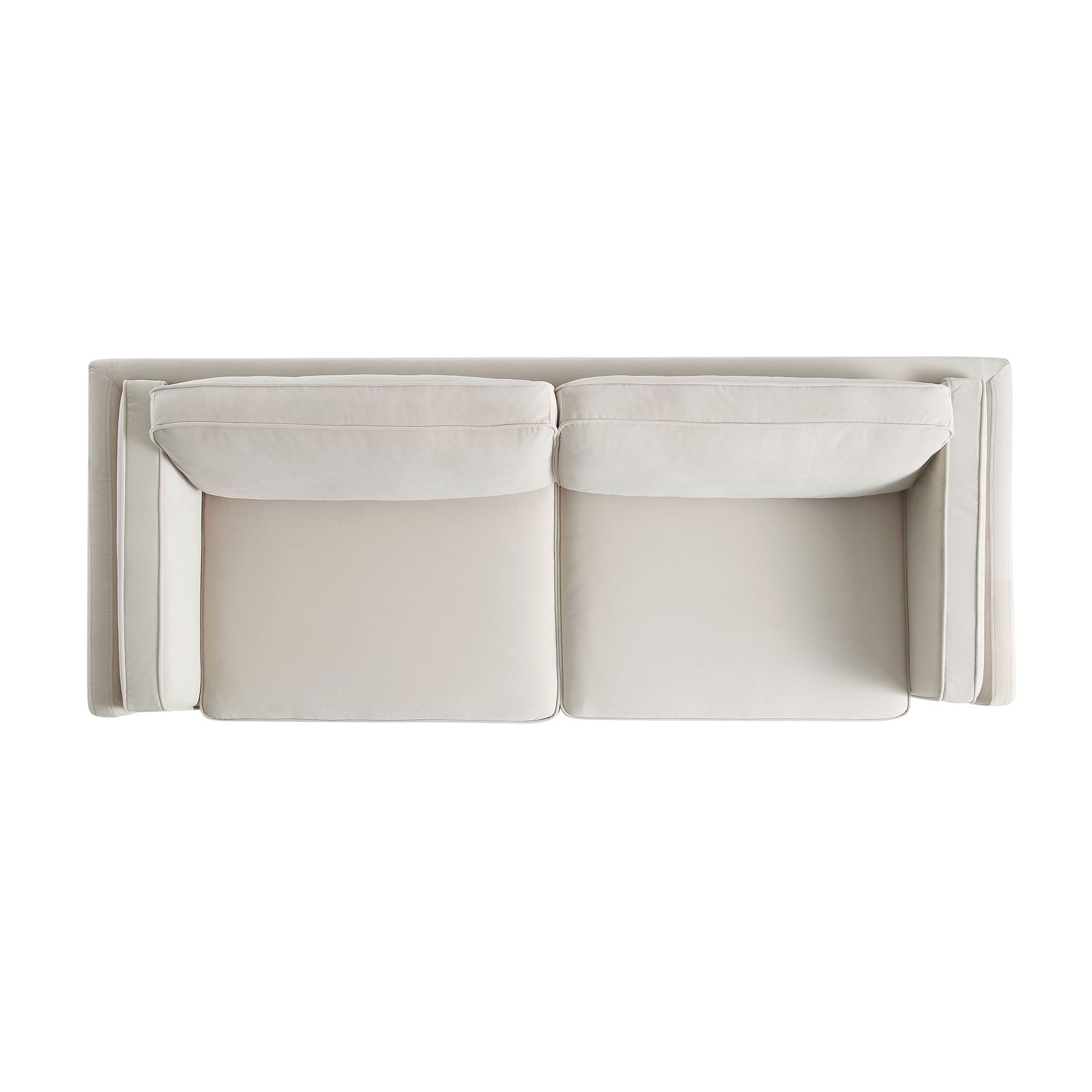 Champagne Velvet Sofa, 3-Seater