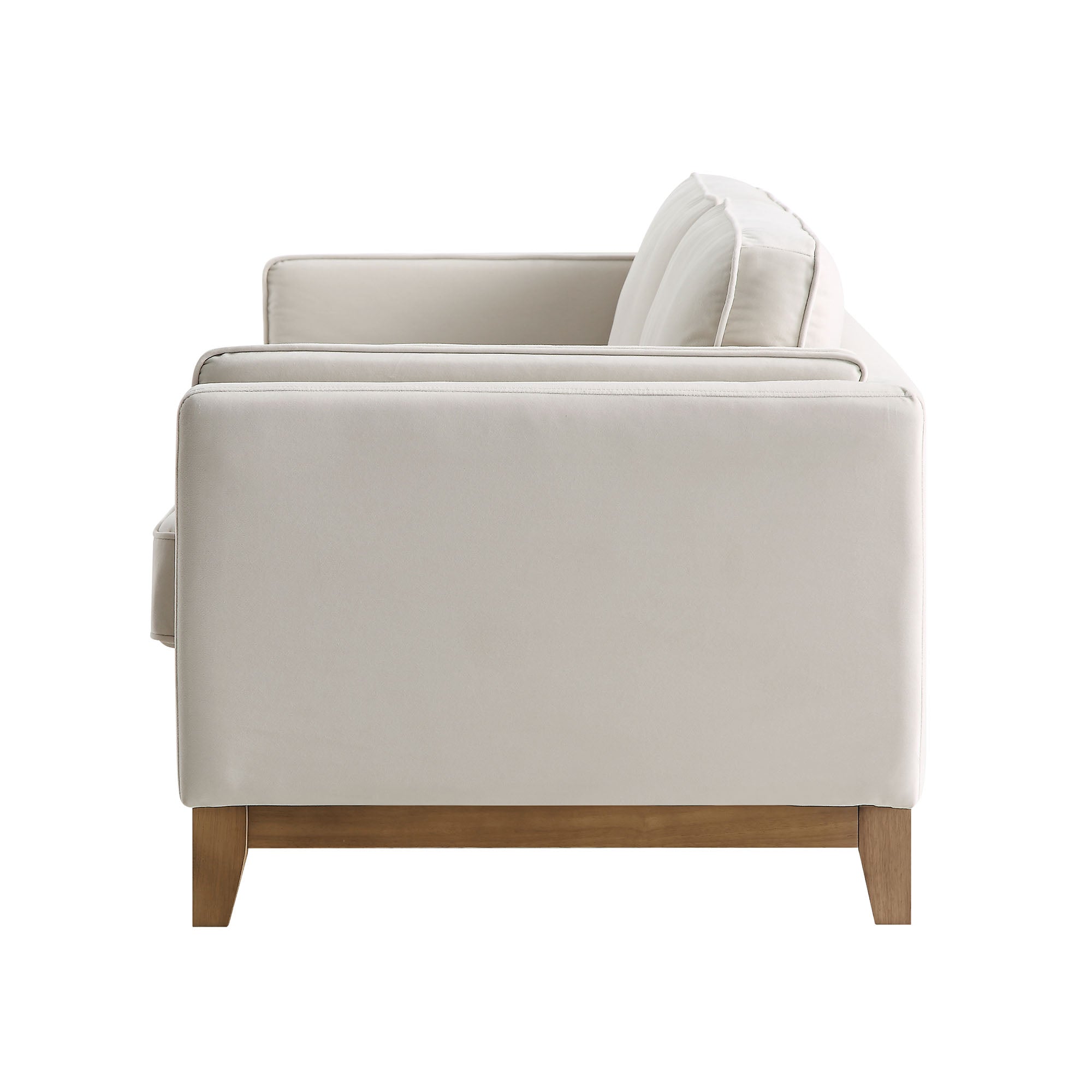 Champagne Velvet Sofa, 3-Seater