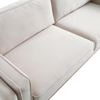 Champagne Velvet Sofa, 3-Seater
