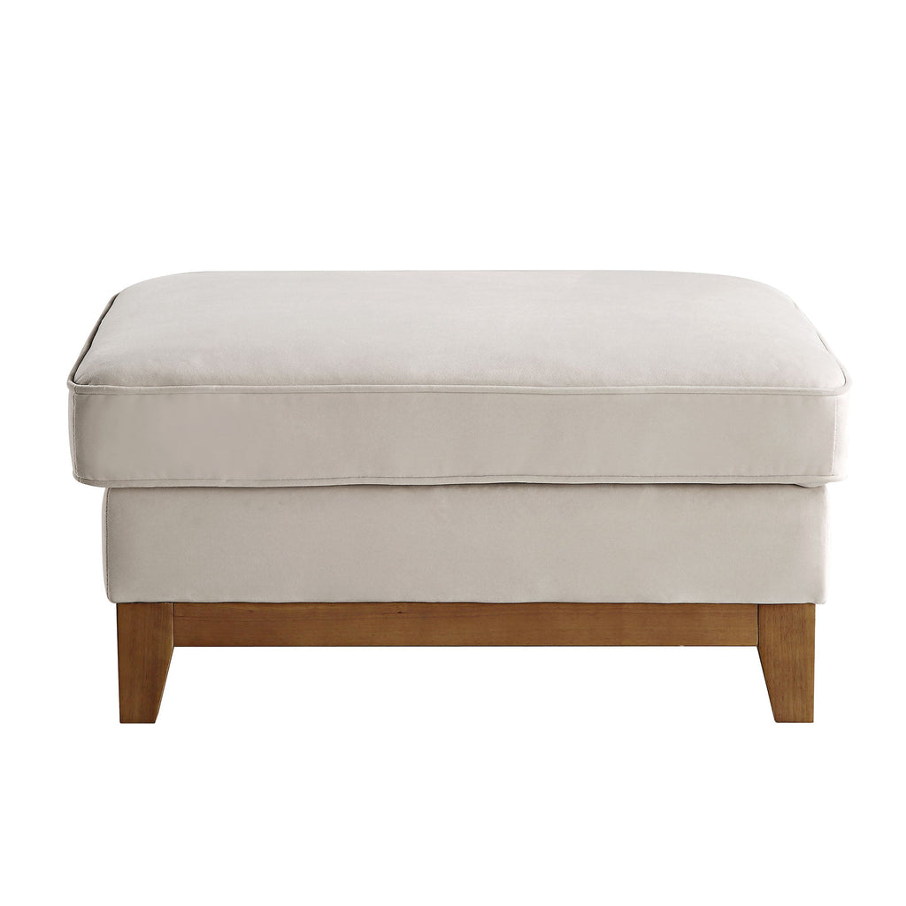 Champagne Velvet Storage Footstool