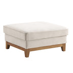 Champagne Velvet Storage Footstool