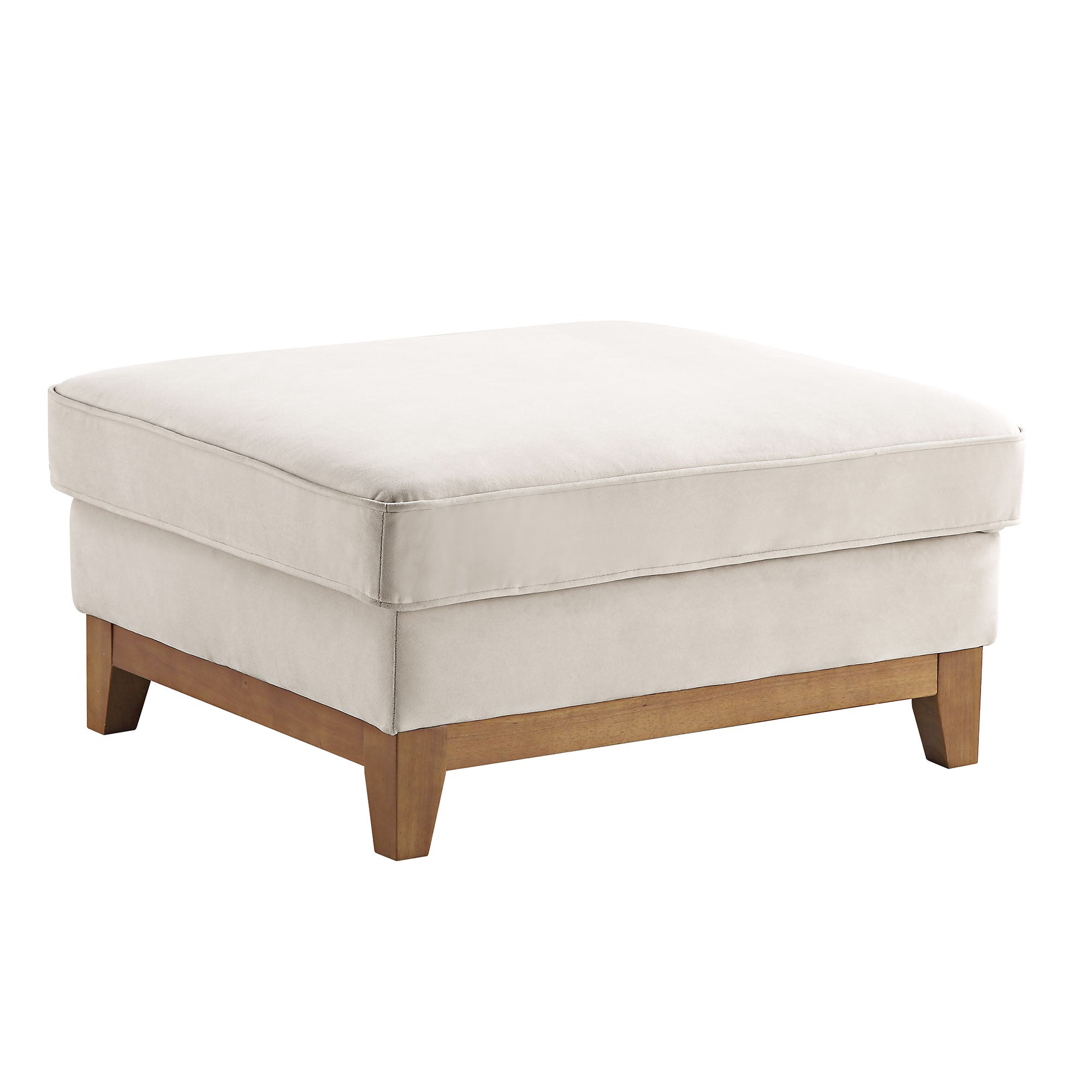 Champagne Velvet Storage Footstool