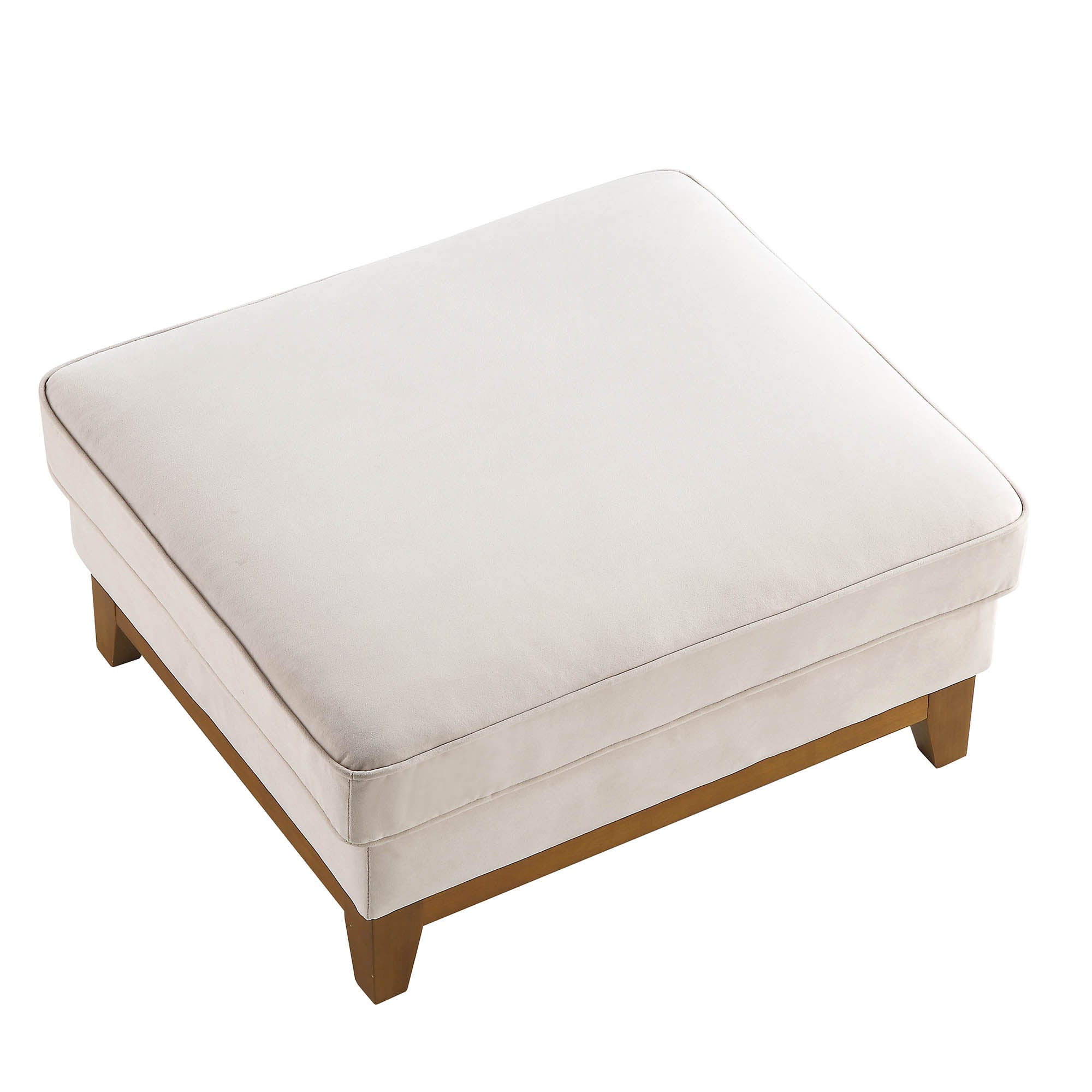 Champagne Velvet Storage Footstool