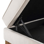 Champagne Velvet Storage Footstool