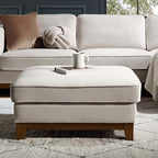 Champagne Velvet Storage Footstool