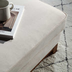 Champagne Velvet Storage Footstool