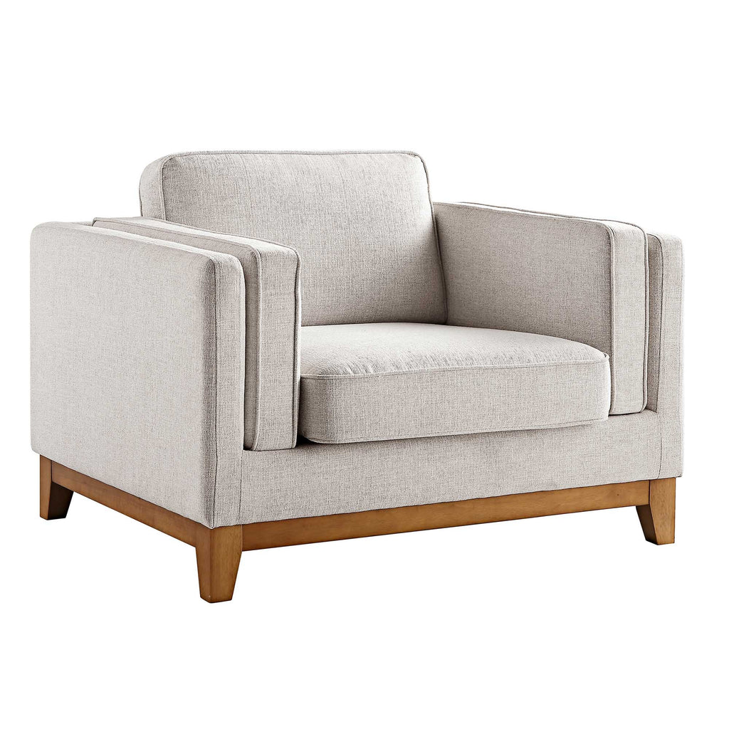Oatmeal Fabric Sofa, 1-Seater