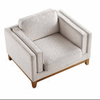 Oatmeal Fabric Sofa, 1-Seater
